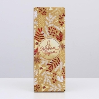 Коробка подарочная новогодняя складная «Новогодний», 12 х 33,6 х 12 см, Новый год Коробка подарочная новогодняя складная «Новогодний», 12 х 33,6 х 12 см, Новый год