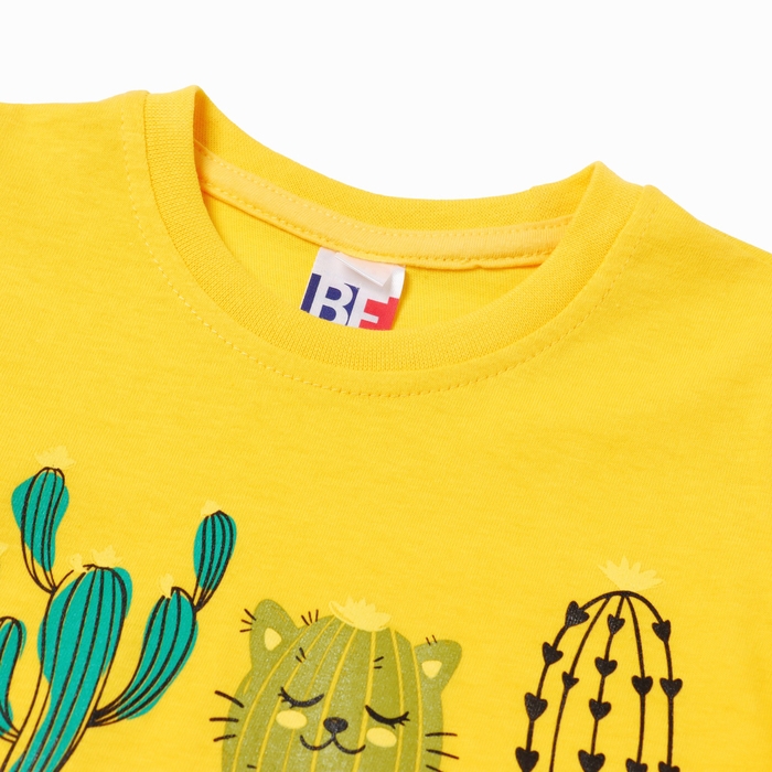 Футболка для девочки, цвет жёлтый, рост 116 см