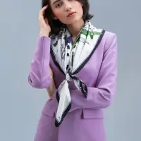 Платок шелковый Delicate, ирисы