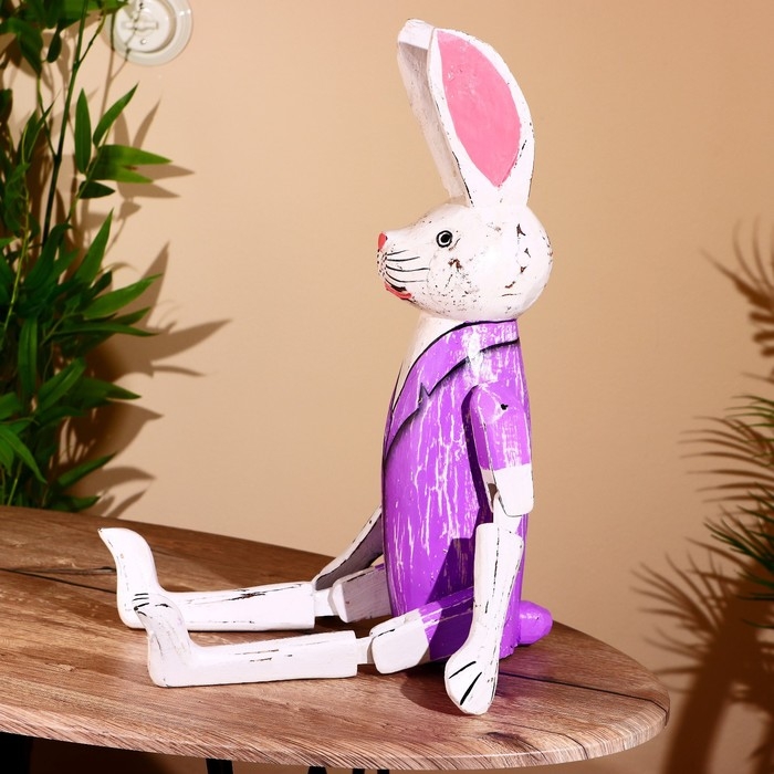 Сувенир Сувенир "Заяц" висячие лапки, дерево 60 см