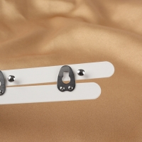 Бюск-застёжка для корсета, 25 см, цвет белый/серебряный