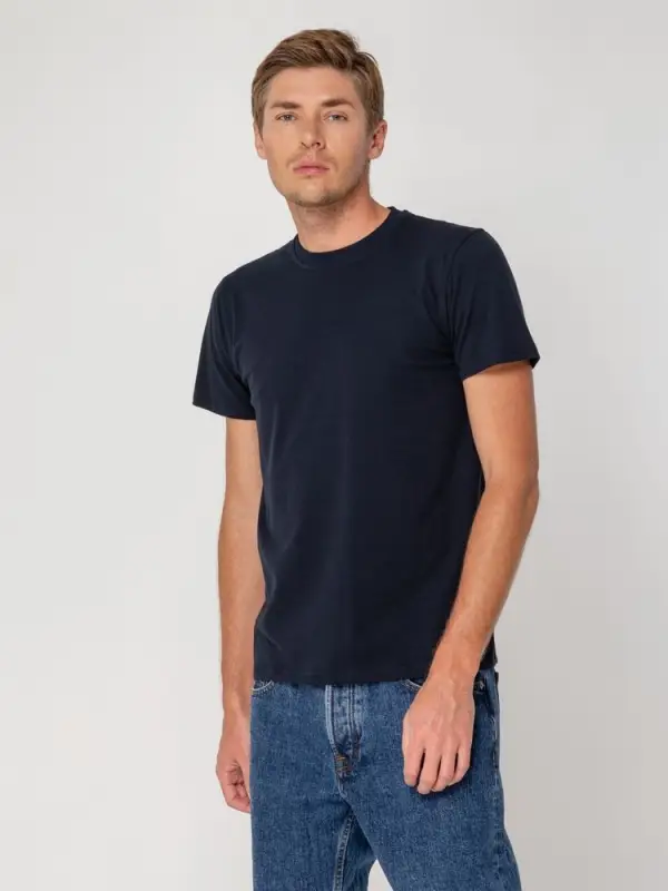 Футболка мужская T-bolka Stretch, темно-синяя (navy), размер S