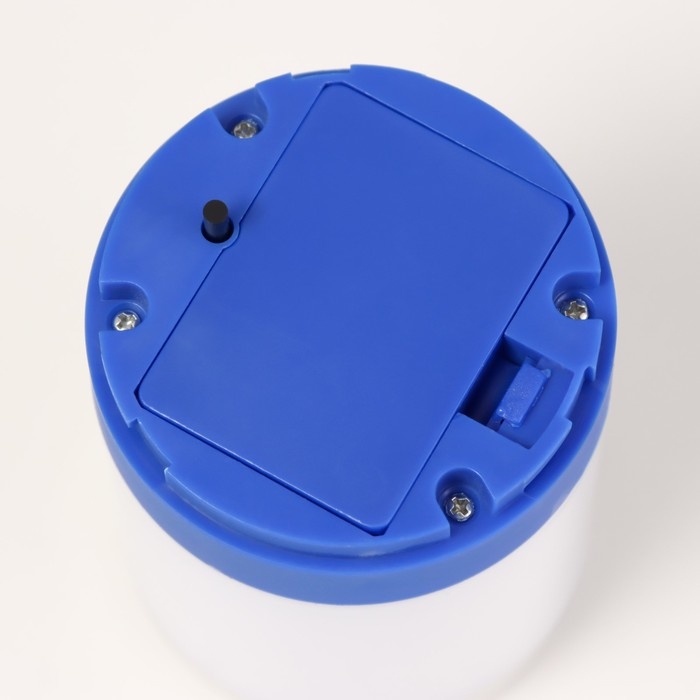 Ночник Ночник "Фоси" LED 5 режимов от батареек 3хААА бело-синий 6,5х6,5х11,5 см