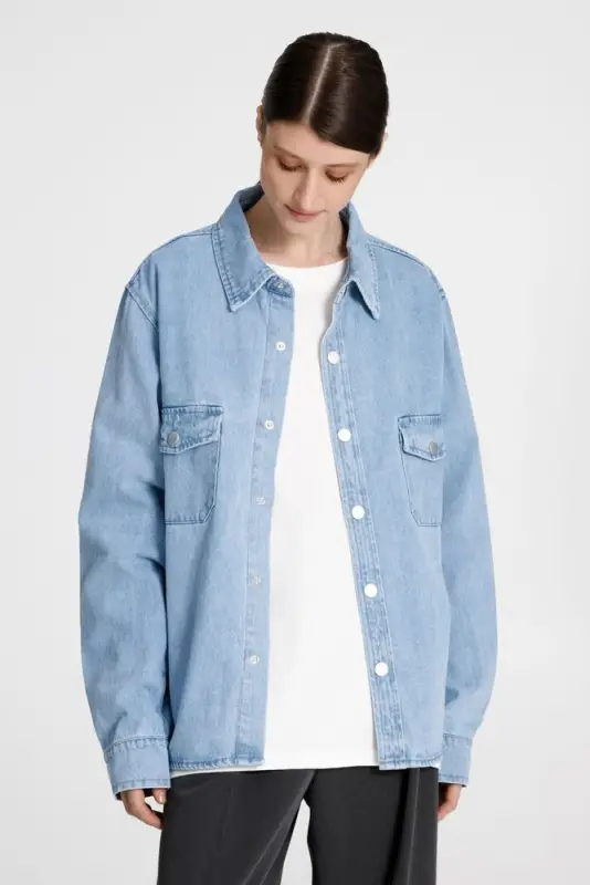 Куртка джинсовая O3, голубая, размер XS/S