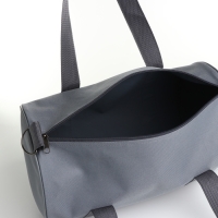 Сумка спортивная на молнии, без подкладки, длинный ремень, средний размер, цвет серый Сумка спортивная на молнии, без подкладки, длинный ремень, средний размер, цвет серый