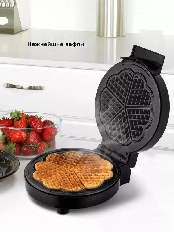 Вафельница электрическая для венских вафель КТ-3616 1000 Вт Вафельница электрическая для венских вафель КТ-3616 1000 Вт