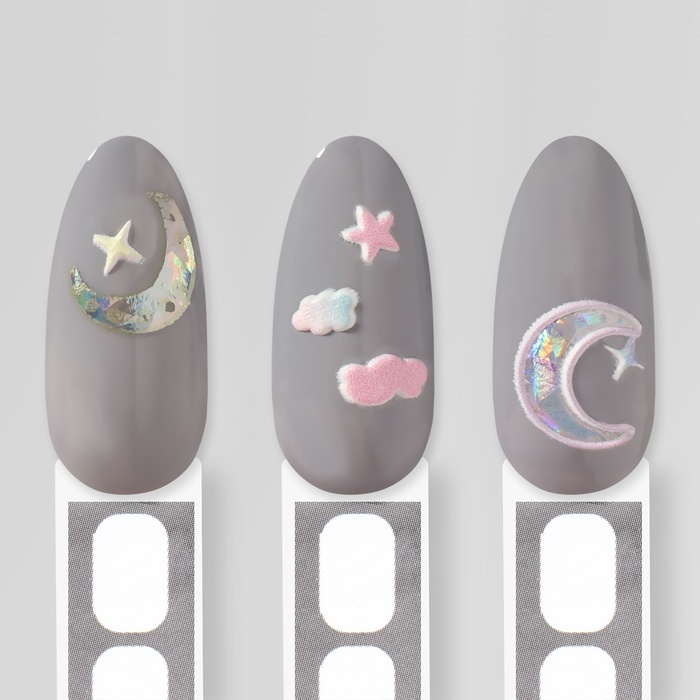Наклейки для ногтей «Луна и звёзды», объёмные, разноцветные/голографические Наклейки для ногтей «Луна и звёзды», объёмные, разноцветные/голографические