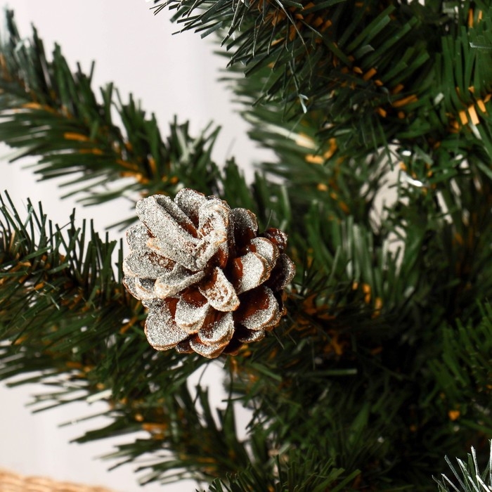 Ёлка искусственная настольная Ёлка искусственная настольная "Классическая белоснежная " шишка серебро 60 см