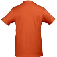 Футболка мужская с контрастной отделкой Madison 170, оранжевый/белый, размер L