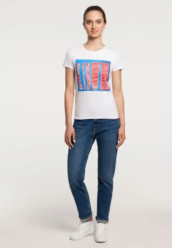 Футболка женская &laquo;Небоскребы&raquo;, белая, размер S