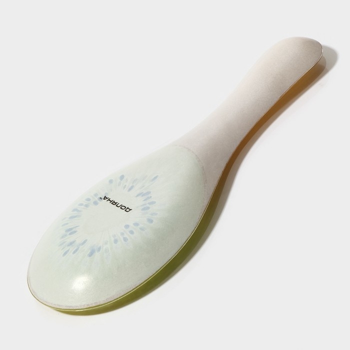 Подставка стеклянная под ложку Доляна &laquo;Романтичный киви&raquo;, 23,5&times;8,3&times;1,5 см