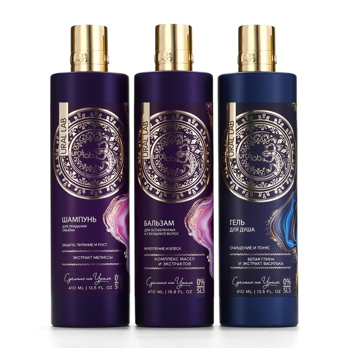 Бальзам для волос, комплекс масел и экстрактов, укрепление и блеск, 470 мл, URAL LAB Бальзам для волос, комплекс масел и экстрактов, укрепление и блеск, 470 мл, URAL LAB