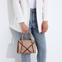 Сумка женская тоут на молнии, цвет бежевый Сумка женская тоут на молнии, цвет бежевый