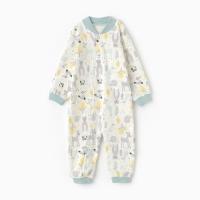 Комбинезон детский, цвет молочный/звери, рост 74 см