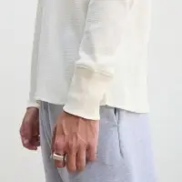 Футболка с длинным рукавом Thermal T, бежевая (неокрашенная), размер S