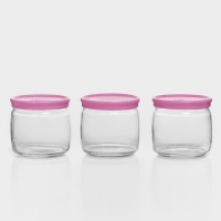 Набор стеклянных банок для сыпучих продуктов Cesni, 500 мл, 3 шт