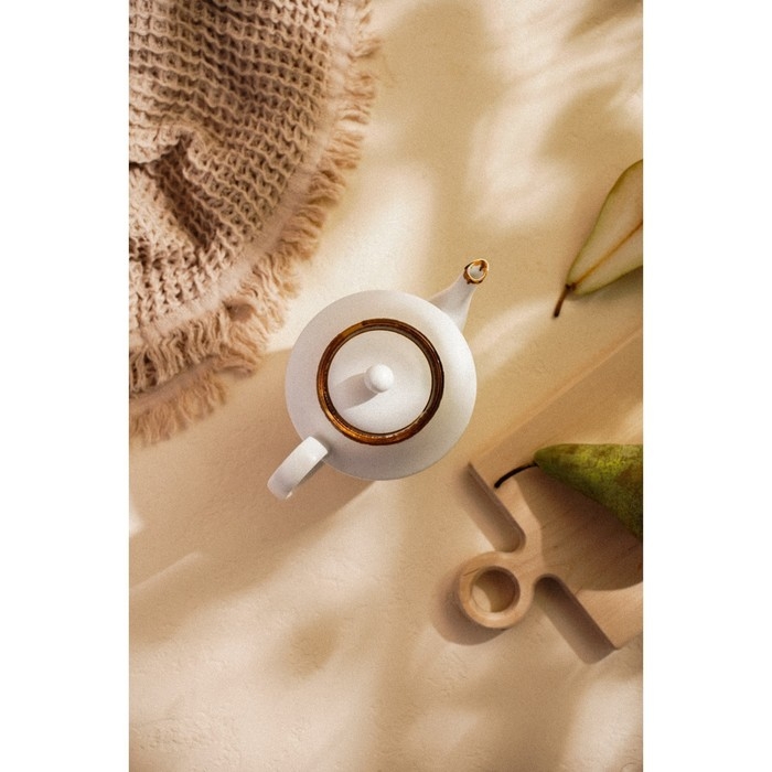 Чайник заварочный фарфоровый SL Home «Волна в камне», 1 л, 22×13×15,5 см, цвет белый Чайник заварочный фарфоровый SL Home «Волна в камне», 1 л, 22×13×15,5 см, цвет белый