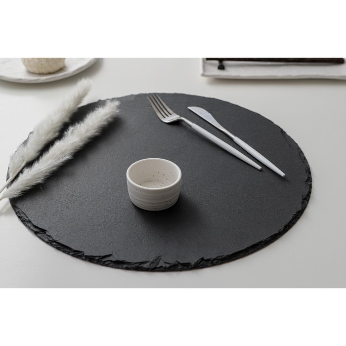 Соусник фарфоровый Magistro Slate, 70 мл, цвет белый Соусник фарфоровый Magistro Slate, 70 мл, цвет белый