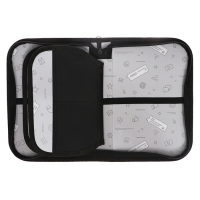 Пенал 3 секции, вкладка внутри, 140 х 210 х 40 мм, тканевый, Calligrata TOP Block "Аниме клинок"