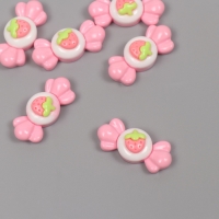 Декор для творчества пластик "Клубничная конфетка" набор 6 ш 1,5х3х1 см Декор для творчества пластик "Клубничная конфетка" набор 6 ш 1,5х3х1 см