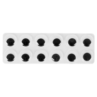 Глазки на клеевой основе, набор 12 шт., размер 1 шт. &mdash; 2 см