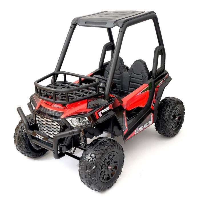 Электромобиль &laquo;БАГГИ&raquo;, максимальная нагрузка 100 кг, АКБ 24V, кожаное сидение, цвет красный