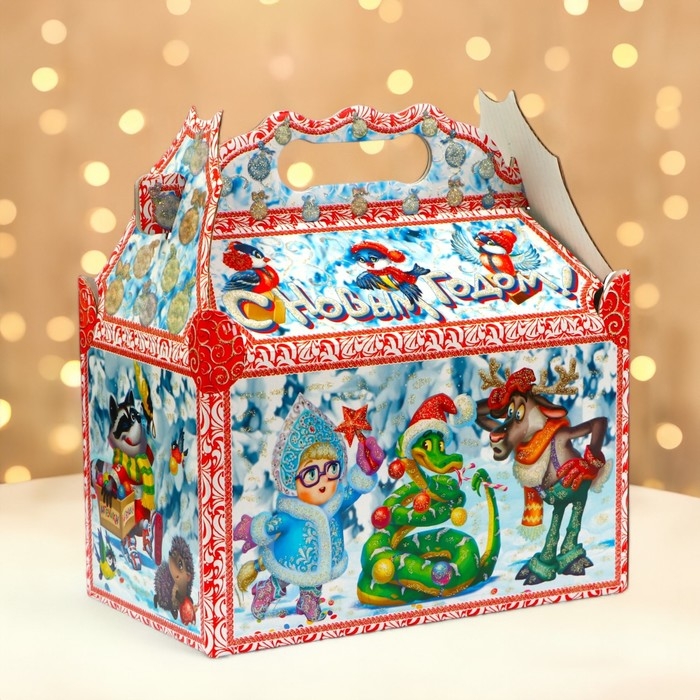 Новый год. Подарочная коробка новогодняя Ларец Новый год. Подарочная коробка новогодняя Ларец "Приключения начинаются" 21,2 х 12,3 х 22,6 см.