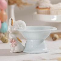 Конфетница керамическая «Зайка», 150 мл, 18×15,5×12 см, цвет голубой Конфетница керамическая «Зайка», 150 мл, 18×15,5×12 см, цвет голубой