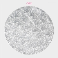 Салфетки сервировочные на стол Доляна &laquo;Веер&raquo;, d=38 см, 4 шт, цвет серебряный