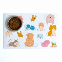 Коврик под миску "Пижон" с нескользящим основанием 43 х 28 см "Собаки" Коврик под миску "Пижон" с нескользящим основанием 43 х 28 см "Собаки"