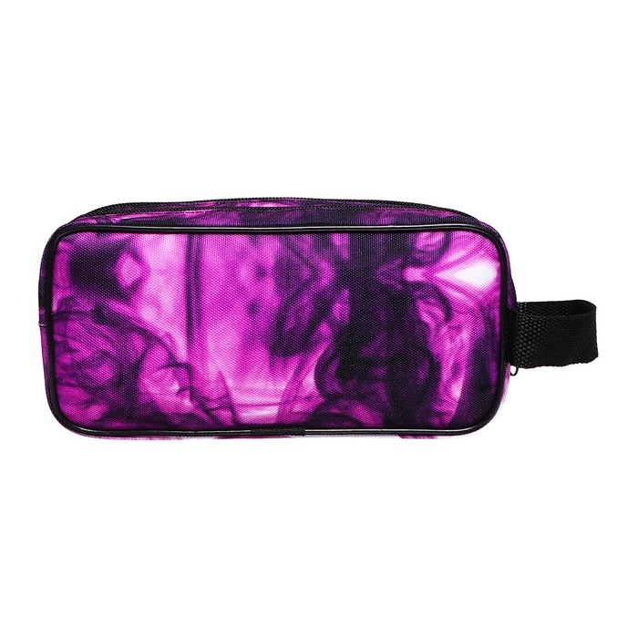 Пенал мягкий 2 отделения, 100 х 220 х 70 мм, объёмный, с ручкой,Calligrata, фиолетово-черный Пенал мягкий 2 отделения, 100 х 220 х 70 мм, объёмный, с ручкой,Calligrata, фиолетово-черный