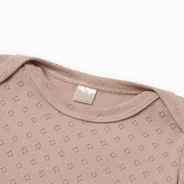 Боди с длинным рукавом, цвет бежевый, рост 68