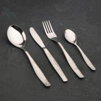 Набор столовый «Уралочка», 24 предмета, толщина 2 мм, картонная коробка, цвет серебряный Набор столовый «Уралочка», 24 предмета, толщина 2 мм, картонная коробка, цвет серебряный