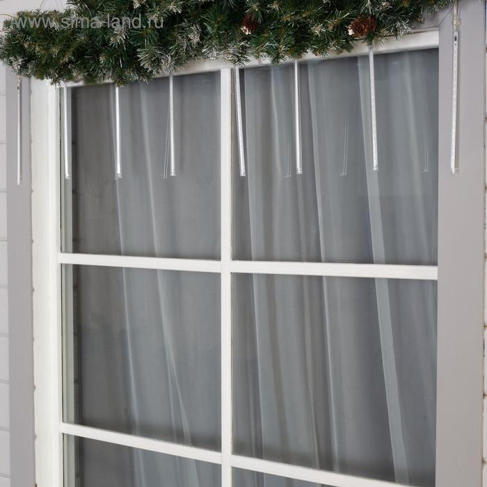 Гирлянда &laquo;Сосульки&raquo; 2.5 &times; 0.3 м, IP65, прозрачная нить, 192 LED, свечение мульти с эффектом стекания, 12 В