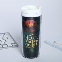 Подарочный набор &laquo;С 8 марта 2-а цветка&raquo;: ежедневник и термостакан