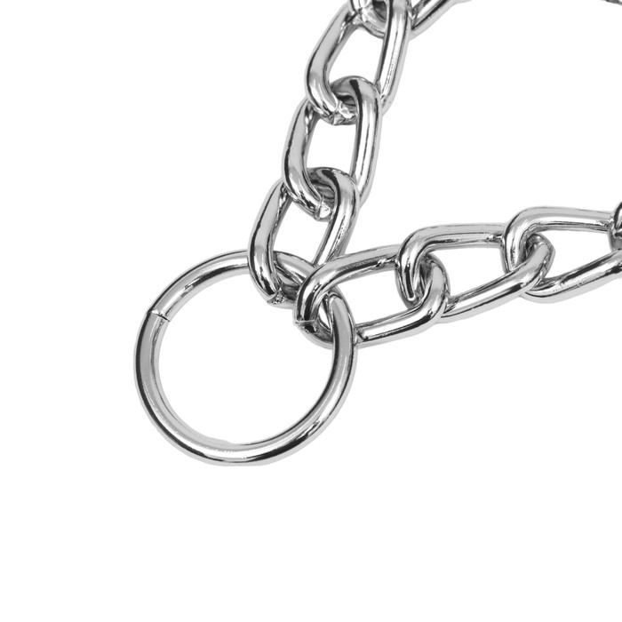 Ошейник - полуудавка металлический трехрядный, 40 см, толщина проволоки 2 мм Ошейник - полуудавка металлический трехрядный, 40 см, толщина проволоки 2 мм