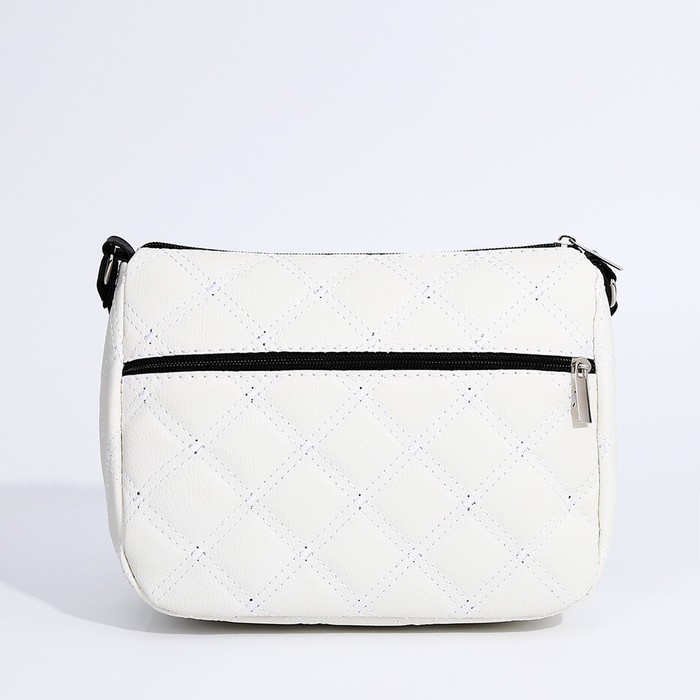 Сумка кросс-боди, наружный карман, цвет белый Сумка кросс-боди, наружный карман, цвет белый