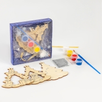 Ёлочная подвеска из дерева своими руками на новый год «Ёлка», новогодний набор для творчества Ёлочная подвеска из дерева своими руками на новый год «Ёлка», новогодний набор для творчества