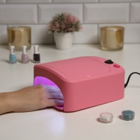 Лампа для гель-лака Luazon LUF-10, UV, 36 Вт, 3 диода, таймер 120 с, 220 В, розовая Лампа для гель-лака Luazon LUF-10, UV, 36 Вт, 3 диода, таймер 120 с, 220 В, розовая