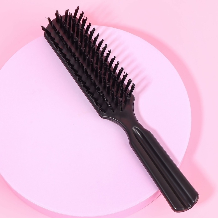 Расчёска массажная, 3,2 × 19,4 см, цвет чёрный Расчёска массажная, 3,2 × 19,4 см, цвет чёрный