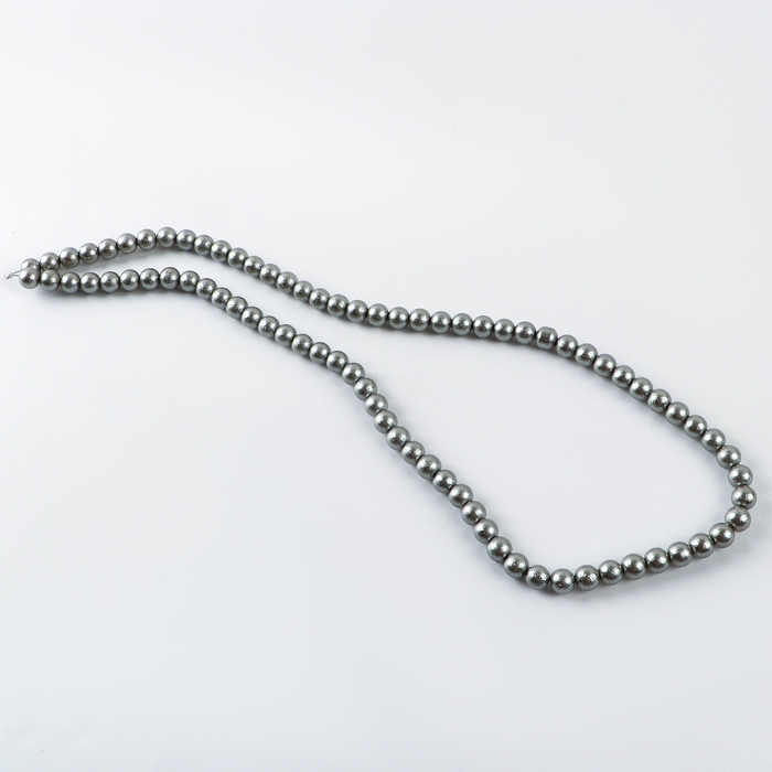 Бусины из стекла, набор 78 шт., диаметр 1 шт. &mdash; 10 мм, цвет серебряный