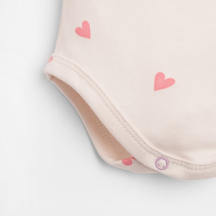 Боди с длинным рукавом в набивку Крошка Я «Зайчик», рост 68-74 см, цвет бежевый Боди с длинным рукавом в набивку Крошка Я «Зайчик», рост 68-74 см, цвет бежевый