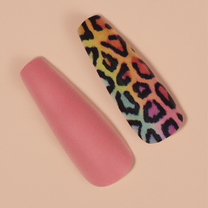 Накладные ногти «Яркий леопард», 12 шт, с клеевыми пластинами, форма балерина, разноцветные Накладные ногти «Яркий леопард», 12 шт, с клеевыми пластинами, форма балерина, разноцветные