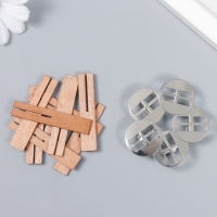 Фитиль с держателем двойной для свечи дерево 1х5 см Фитиль с держателем двойной для свечи дерево 1х5 см