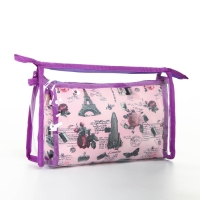 Набор косметичек 2 в 1 на молниях, цвет сиреневый