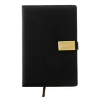 Ежедневник недатированный А5, 120 листов в клетку, с хлястиком, обложка кожзам, МИКС