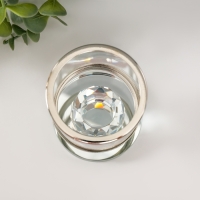 Подсвечник стекло на 1 свечу "Стаканчик на кристалле" прозрачный 11х7х7 см