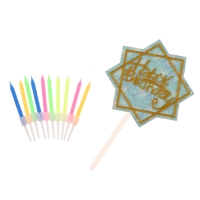 Набор для украшения стола «День рождения»: свечи, топпер, шары, в наборе 16 шт. Набор для украшения стола «День рождения»: свечи, топпер, шары, в наборе 16 шт.