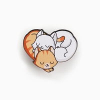 Значок на открытке &laquo;Котики&raquo;, 10 х 8 см