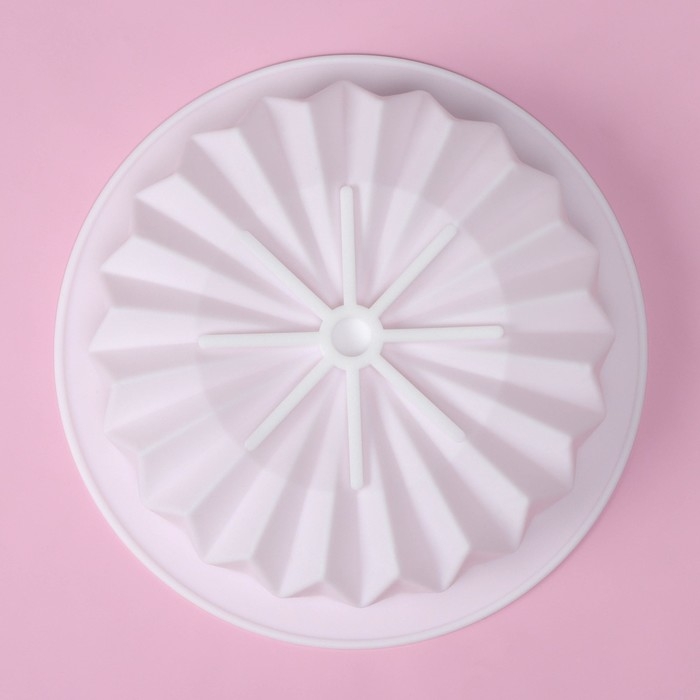 Форма для муссовых десертов и выпечки Доляна &laquo;Оригами&raquo;, силикон, внутренний d=15,3 см, 18,5&times;18,5 см, цвет белый